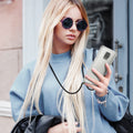 kwmobile Necklace Case compatible with Xiaomi Redmi Note 9S / 9 Pro / 9 Pro Max Case Silicone Cover with Lanyard Transparent Jungle