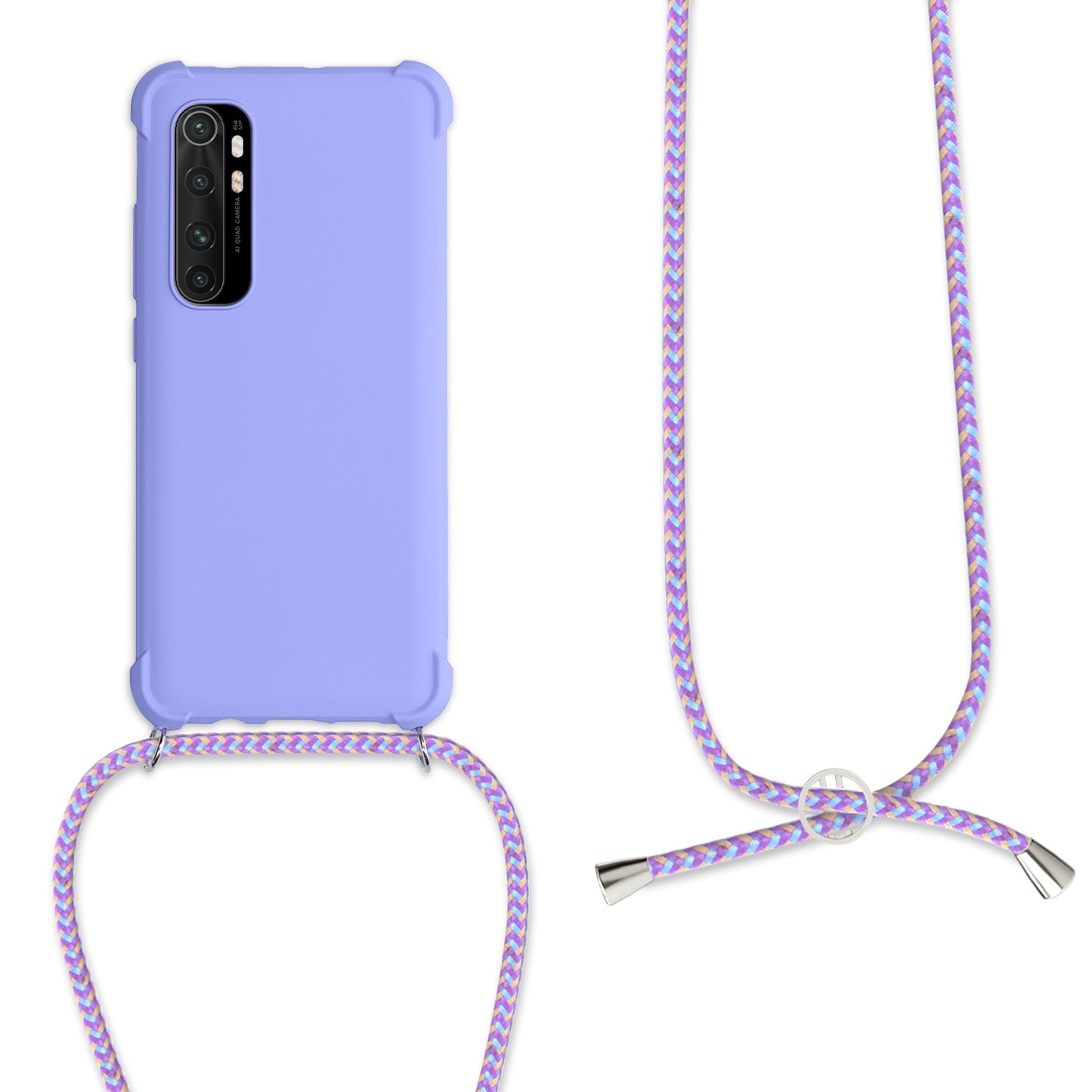 kwmobile Necklace Case kompatibel mit Xiaomi Mi Note 10 Lite Hülle - Cover mit Kordel zum Umhängen - Silikon