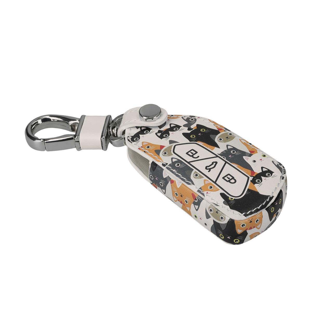 VW Golf 8 3-Button Car Key Cover Retro Flowers
