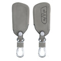 Faux Leather Car Key Cover for VW Golf 8 3-Button Grey