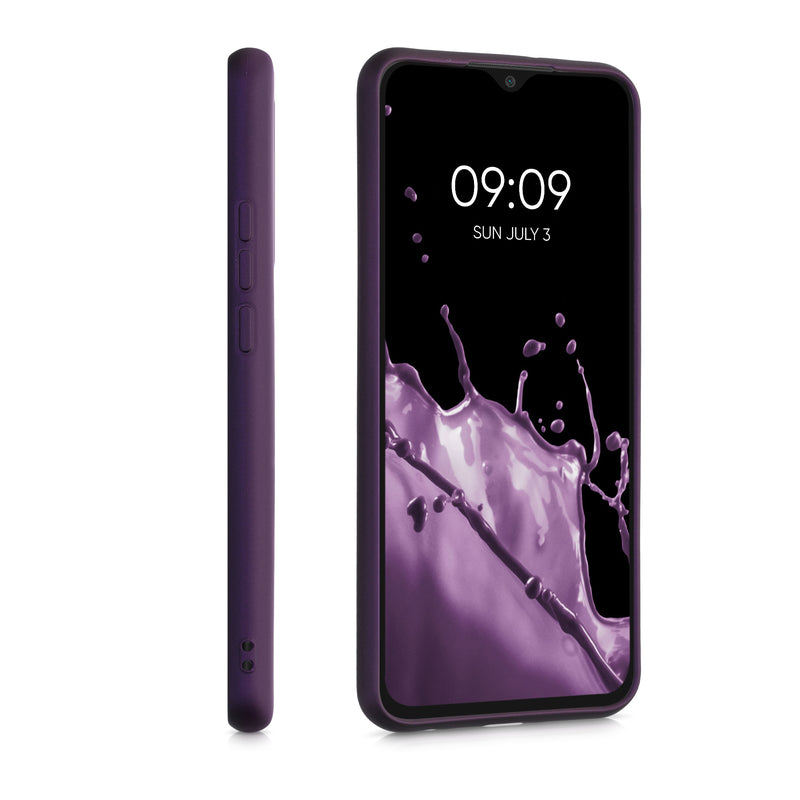 Xiaomi Redmi 9 Silikon Handyhülle Metallic Brombeere