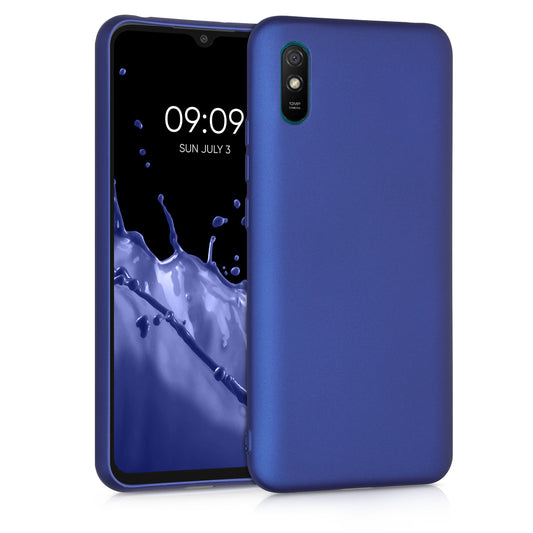 kwmobile Phone Case for Xiaomi Redmi 9A / 9AT - Silicone Case Metallic Shimmering - Protective Cover