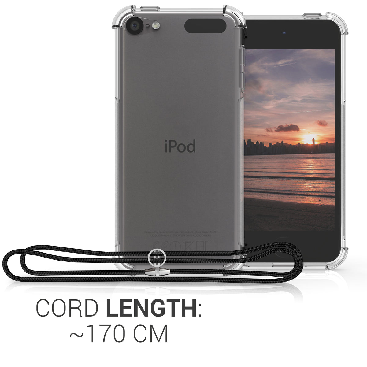 iPod Touch 6G / 7G Silicone Necklace Phone Case Clear