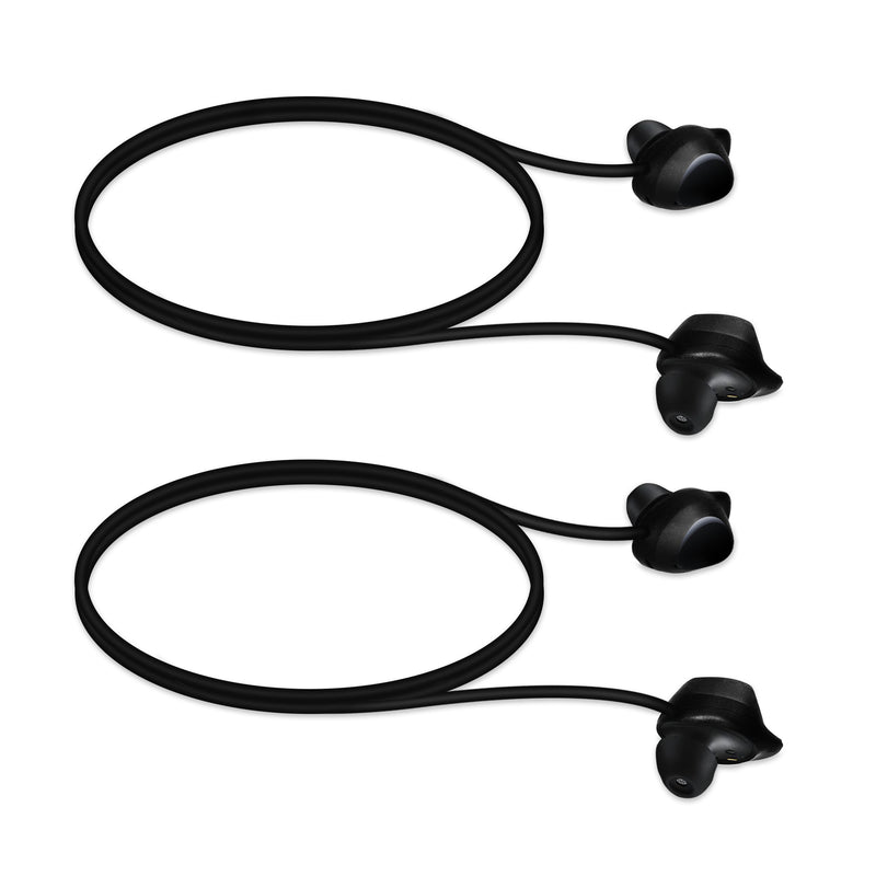 kwmobile 2x Halteband kompatibel mit Samsung Galaxy Buds / Buds Plus Headphones - Kopfhörer Halter Band Strap in Schwarz Schwarz  [dsg01]