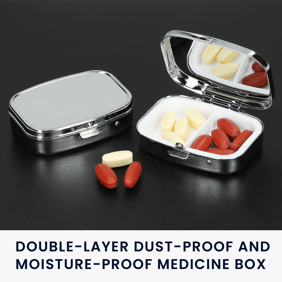 Pill Box with 2 Compartments