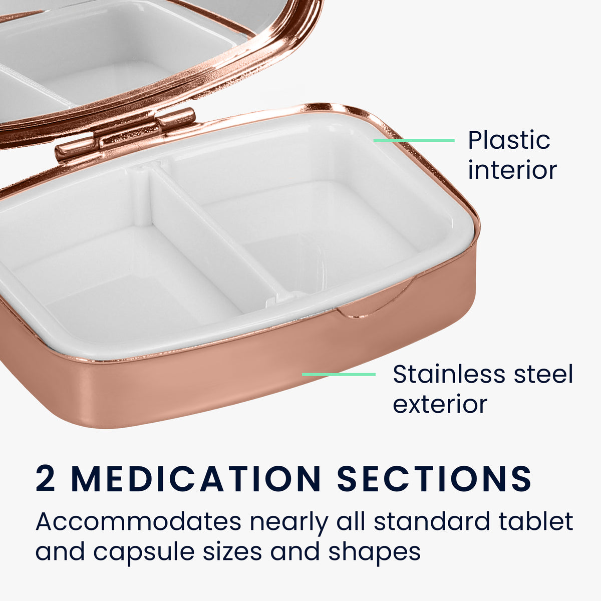 Pill Box with 2 Compartments