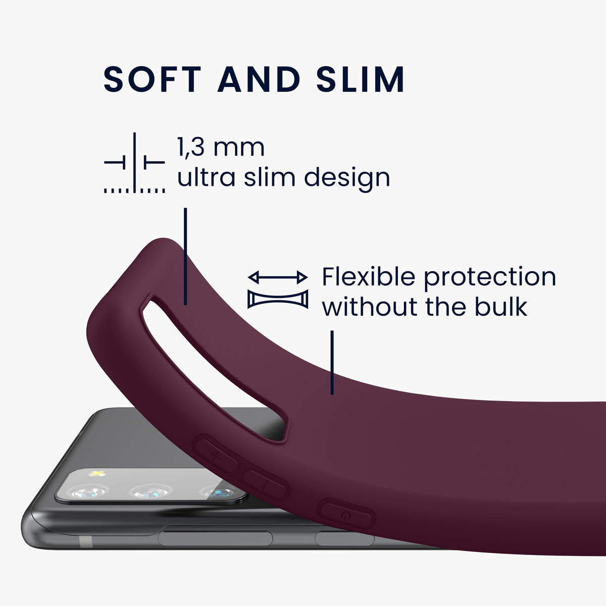 kwmobile Phone Case for Samsung Galaxy S20 FE - Wireless Charging - Protective Cover