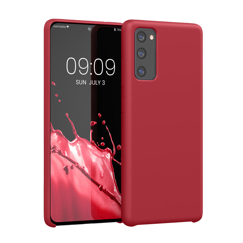 kwmobile Handyhülle für Samsung Galaxy S20 FE Hülle - Case Silikon - Kabelloses Laden - Schutzhülle Cover in Klassisch Rot Klassisch Rot  