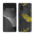 kwmobile Case kompatibel mit Samsung Galaxy S20 FE - Hülle Silikon transparent Dschungel Gelb Grau Transparent Gelb  [dsg05]