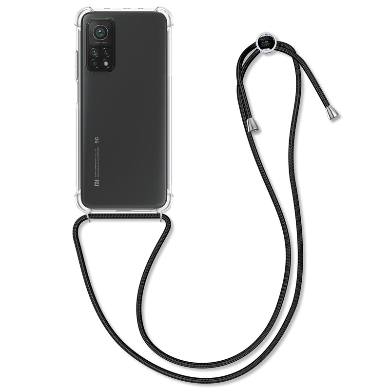 Xiaomi Mi 10T / Mi 10T Pro Silikon Handykette mit Band Schwarz
