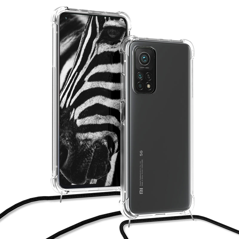 Xiaomi Mi 10T / Mi 10T Pro Silikon Handykette mit Band Schwarz