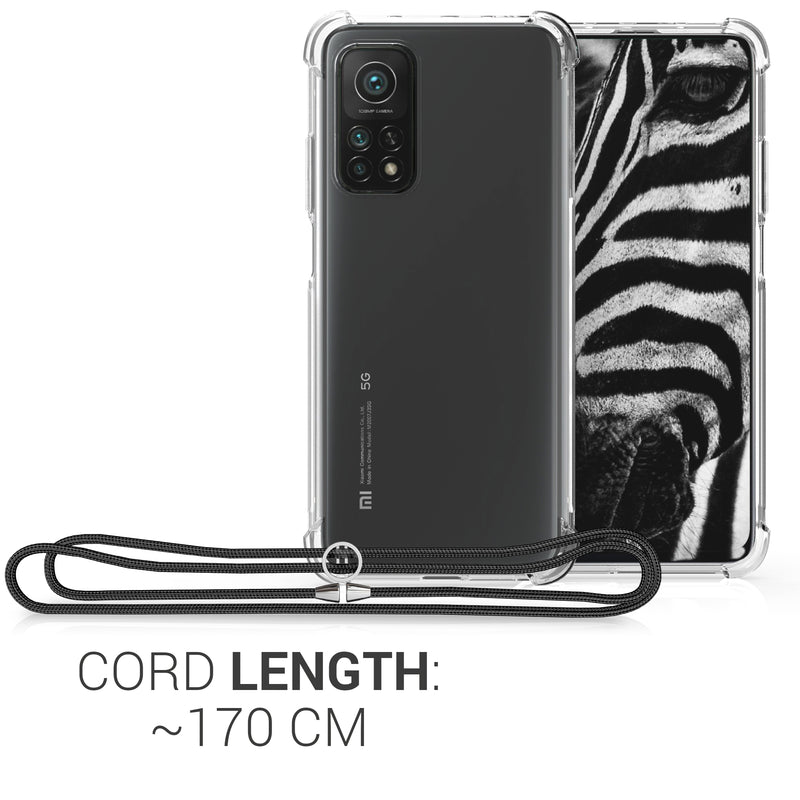 Xiaomi Mi 10T / Mi 10T Pro Silikon Handykette mit Band Schwarz