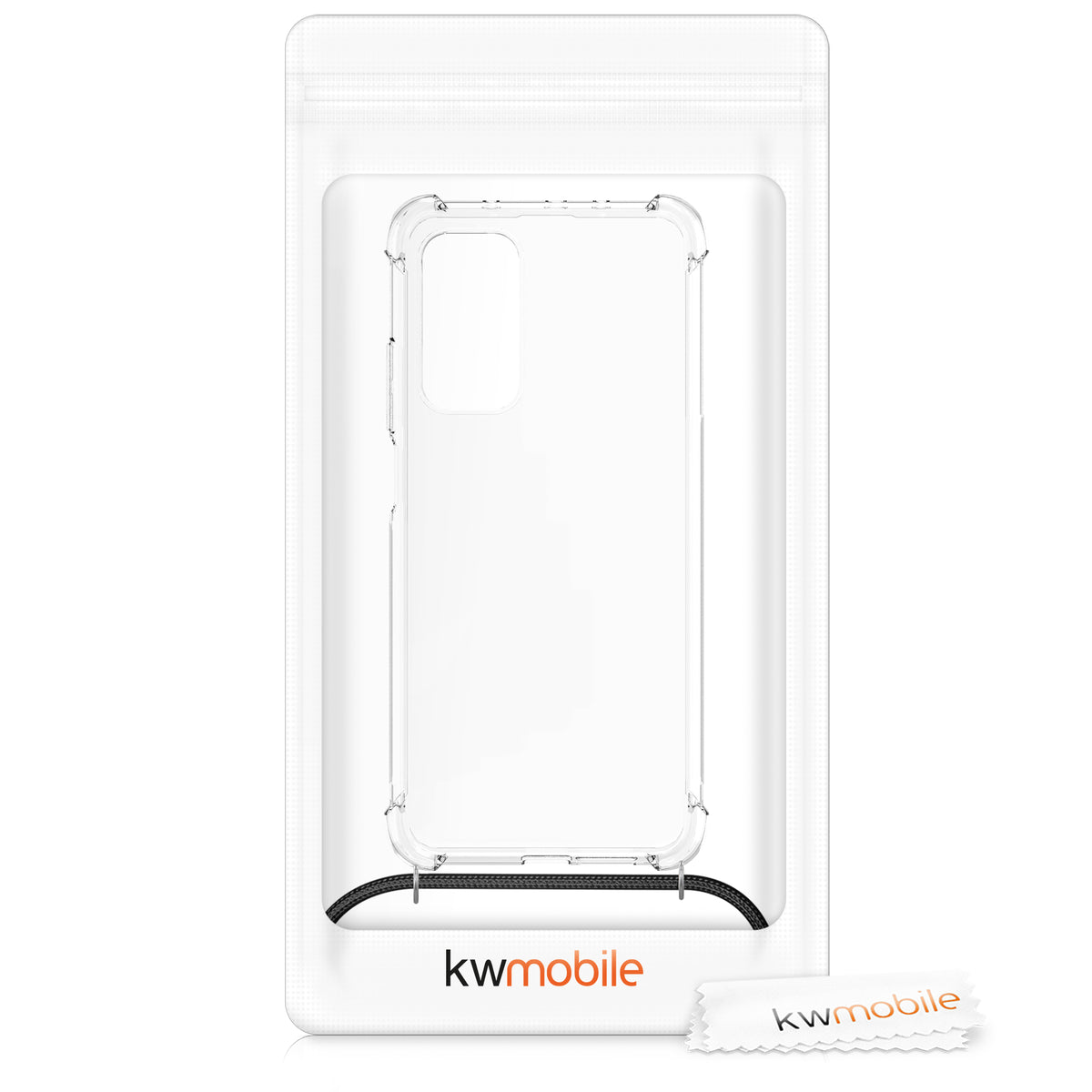 Xiaomi Mi 10T / Mi 10T Pro Silikon Handykette mit Band Schwarz