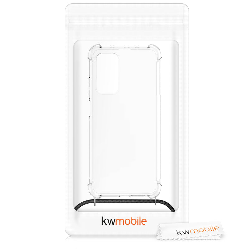 Xiaomi Mi 10T / Mi 10T Pro Silikon Handykette mit Band Schwarz