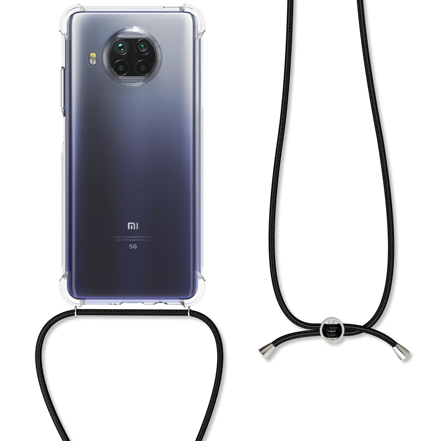 kwmobile Necklace Case Compatible with Xiaomi Mi 10T Lite Case Silicone Cover with Lanyard Mobile Phone Case