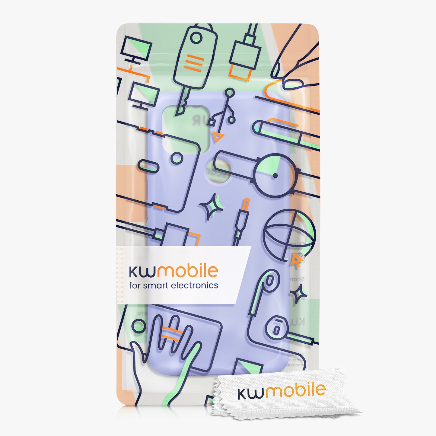 kwmobile Case Compatible with Google Pixel 5 - Rubberized Silicone Phone Case - Protective Cover for Wireless Charging - Case