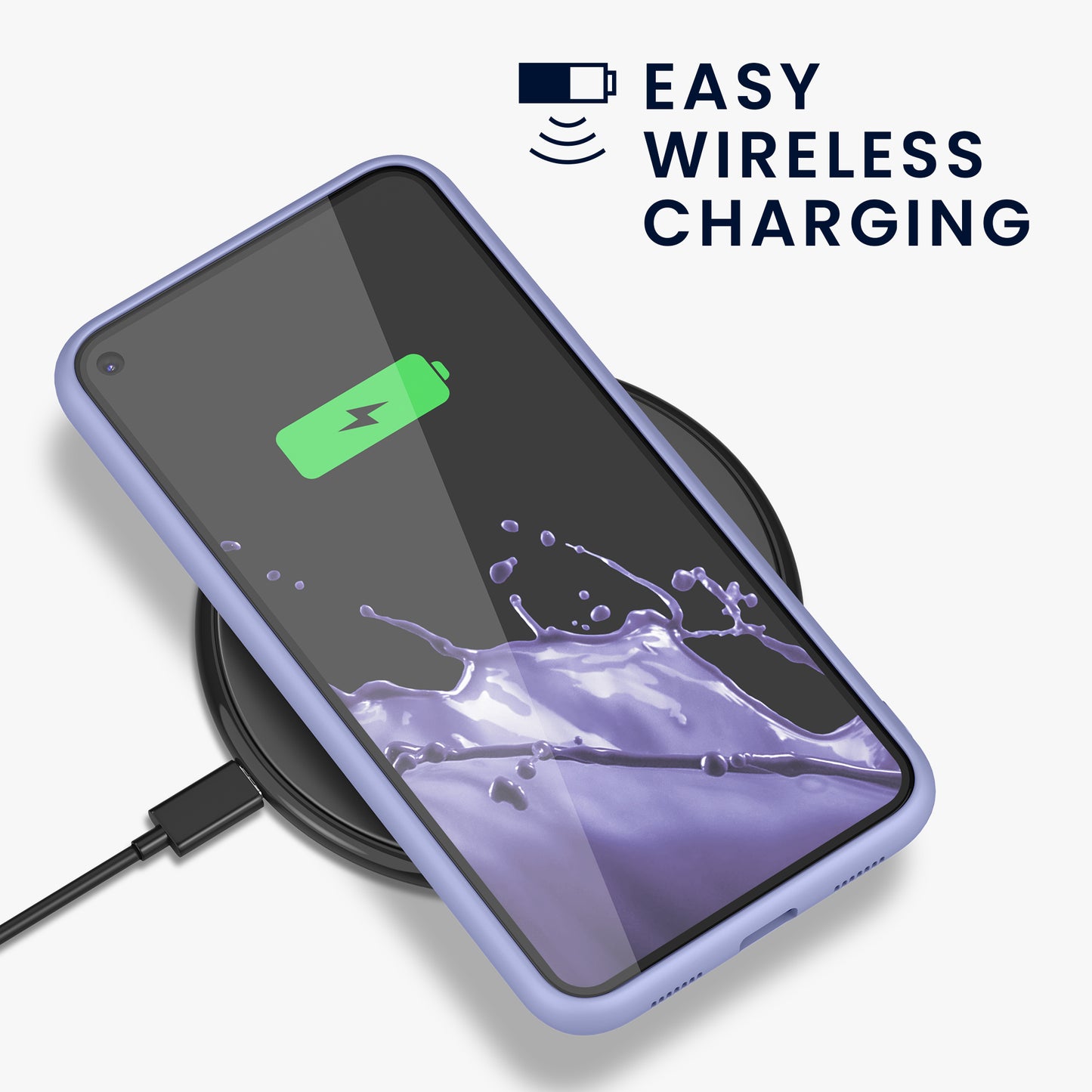 kwmobile Case Compatible with Google Pixel 5 - Rubberized Silicone Phone Case - Protective Cover for Wireless Charging - Case