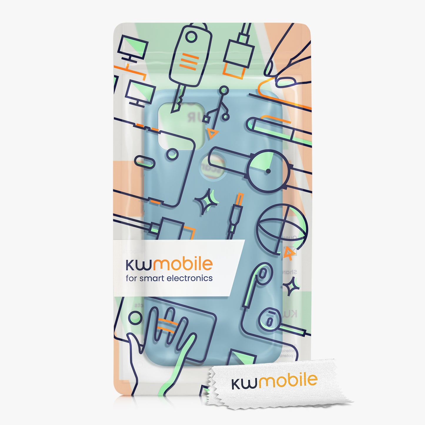 kwmobile Case Compatible with Google Pixel 5 - Rubberized Silicone Phone Case - Protective Cover for Wireless Charging - Case