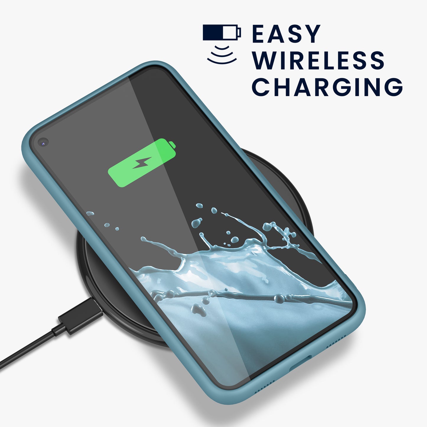 kwmobile Case Compatible with Google Pixel 5 - Rubberized Silicone Phone Case - Protective Cover for Wireless Charging - Case