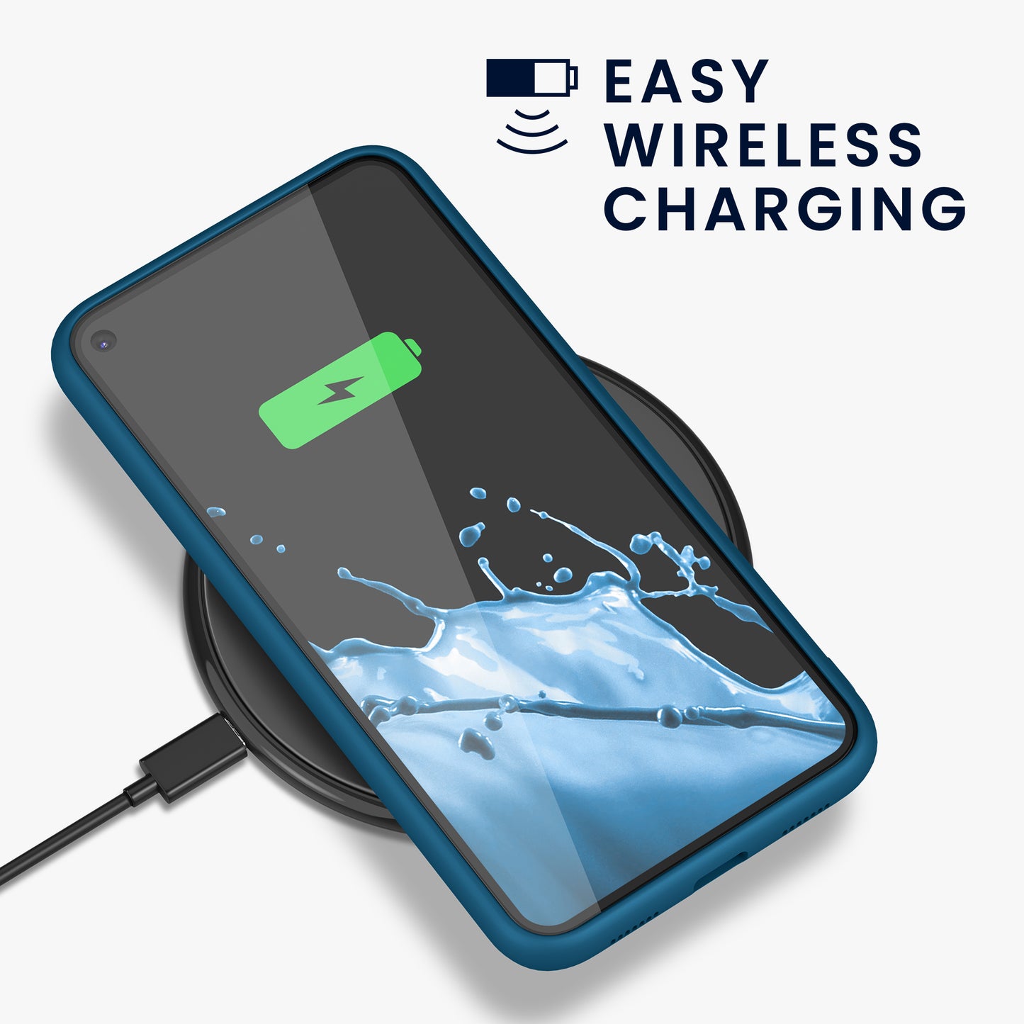 kwmobile Case Compatible with Google Pixel 5 - Rubberized Silicone Phone Case - Protective Cover for Wireless Charging - Case