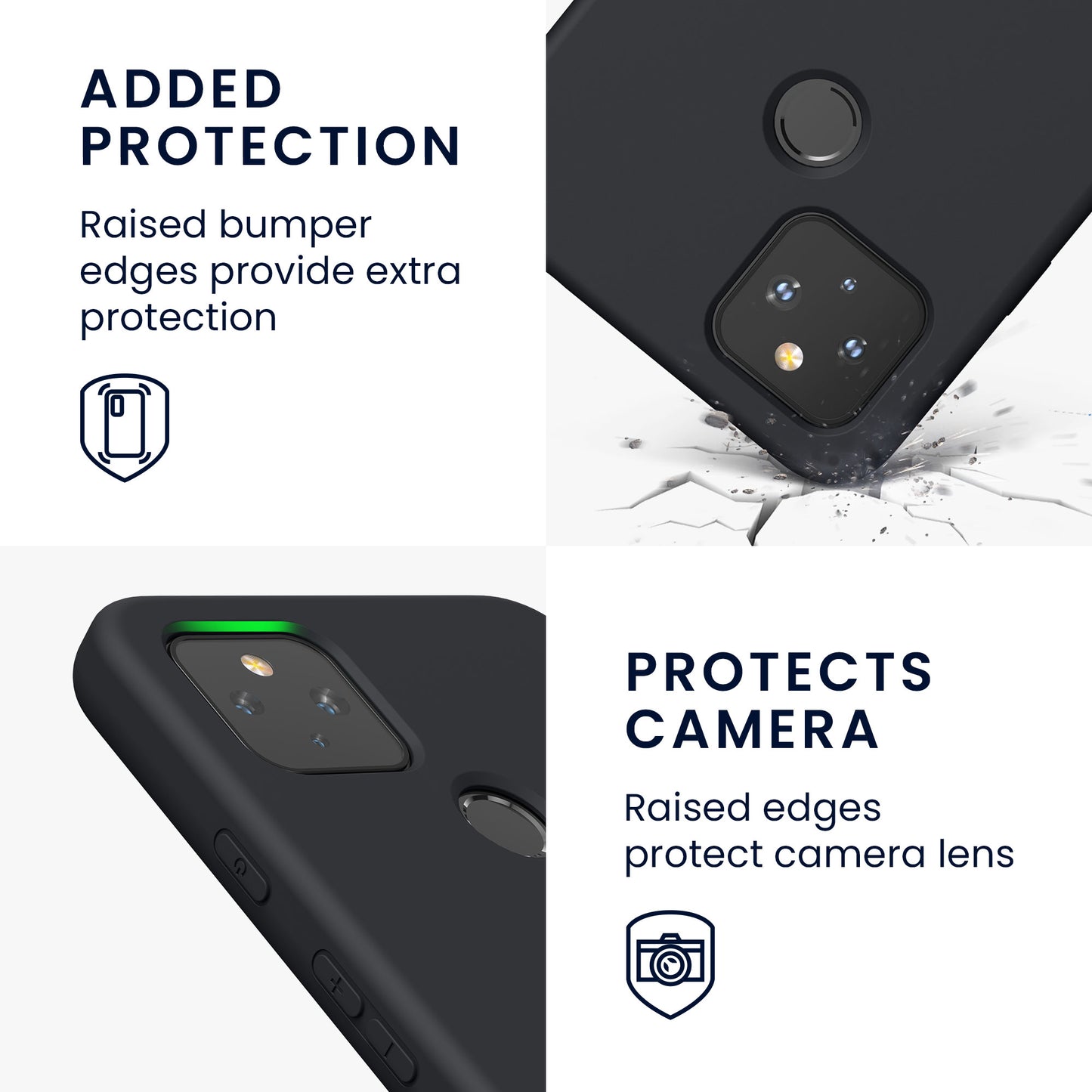 kwmobile Case Compatible with Google Pixel 4a 5G Protective Cover for Wireless Charging Case