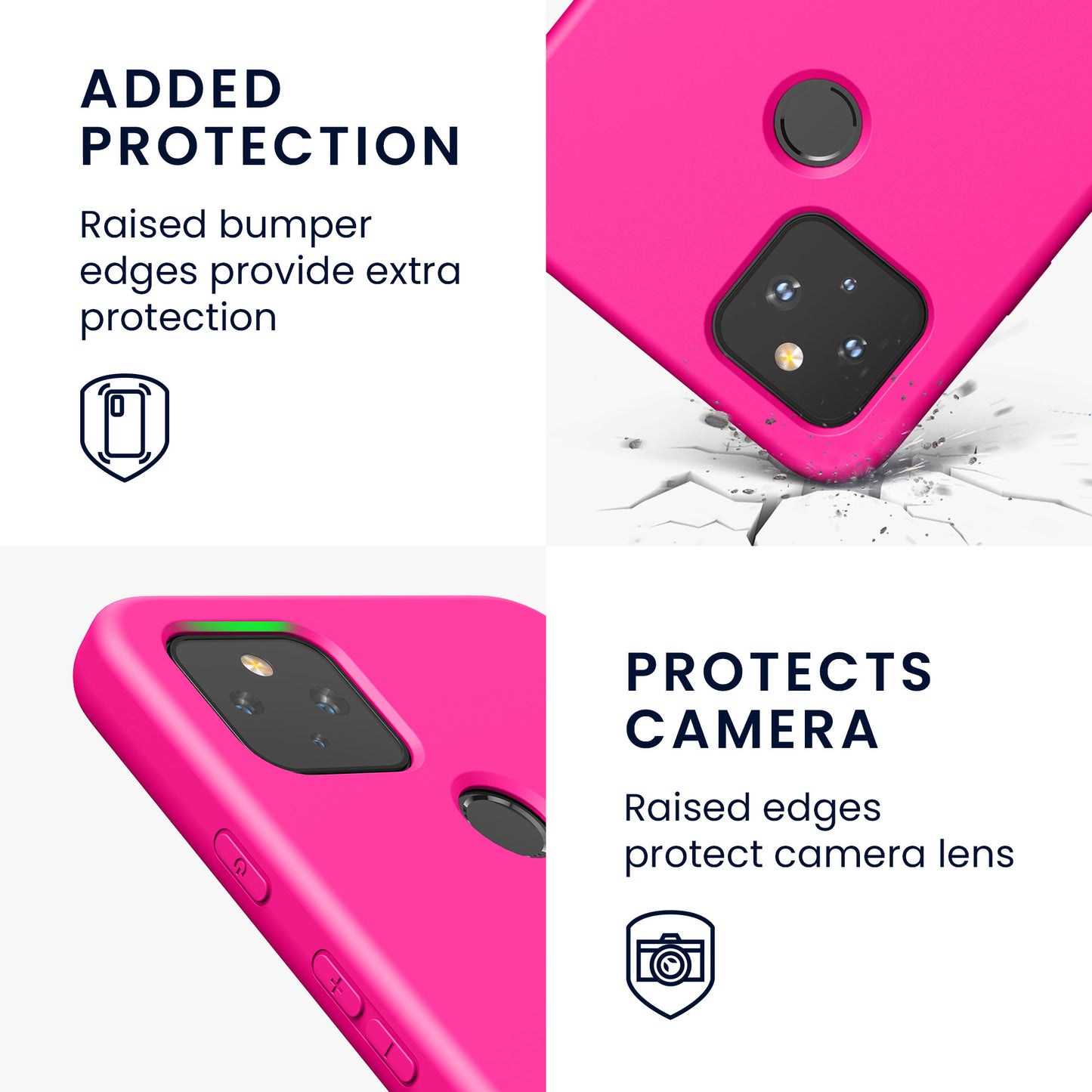 kwmobile Case Compatible with Google Pixel 4a 5G Protective Cover for Wireless Charging Case