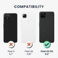 kwmobile Case Compatible with Google Pixel 4a 5G Protective Cover for Wireless Charging Case