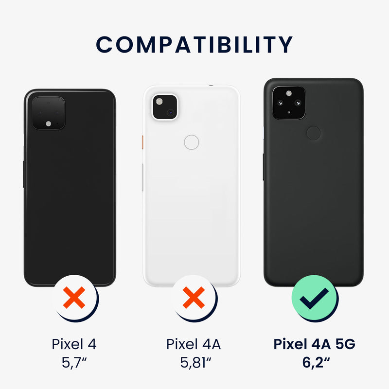 kwmobile Case Compatible with Google Pixel 4a 5G Protective Cover for Wireless Charging Case