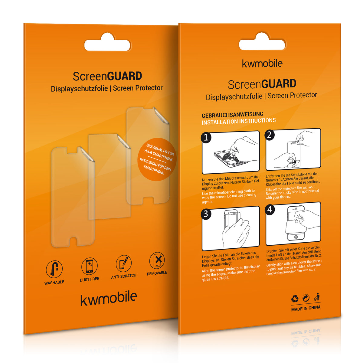 kwmobile 3x Displayschutzfolie kompatibel mit Apple iPhone 12 / iPhone 12 Pro Folie - klare Schutzfolien Set