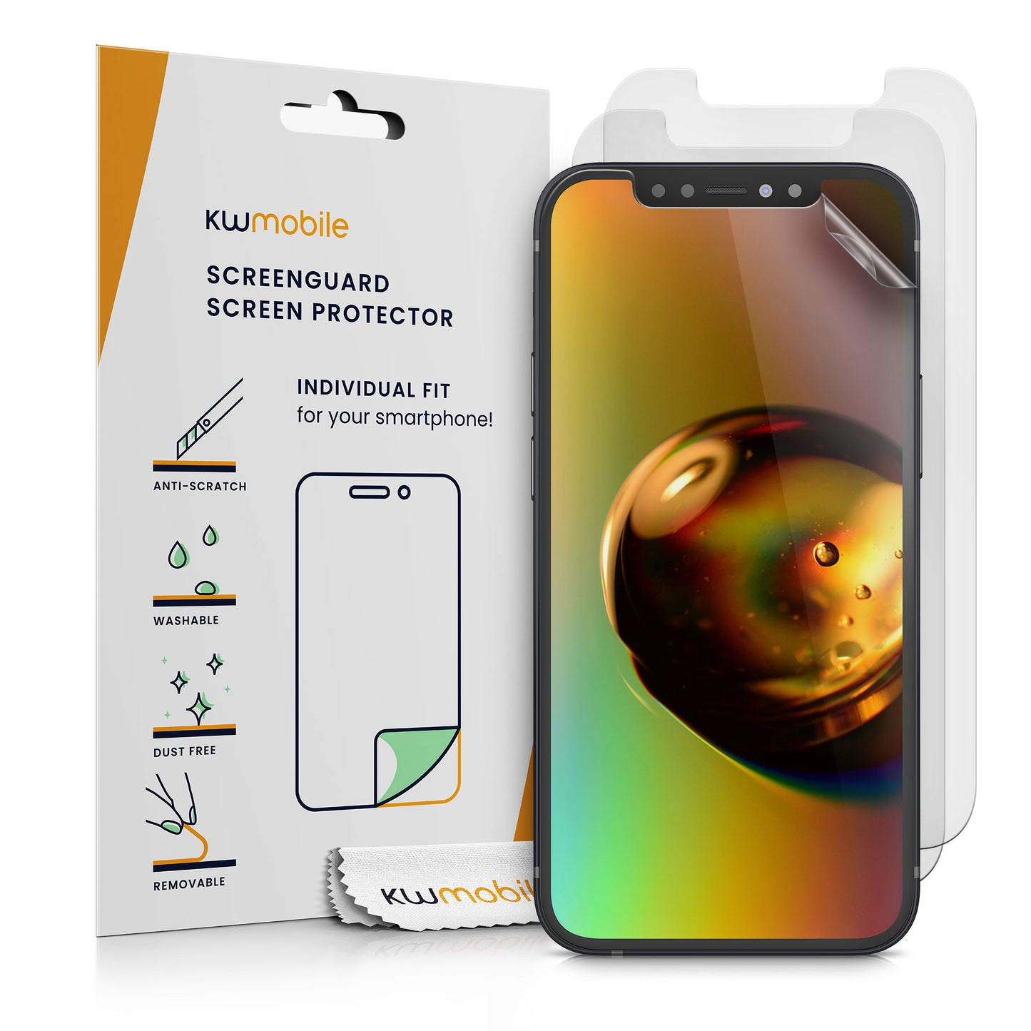 kwmobile 3x Folie matt kompatibel mit Apple iPhone 12 / iPhone 12 Pro - Displayschutzfolie Schutzfolie - Displayschutz Displayfolie entspiegelt Matt Transparent  