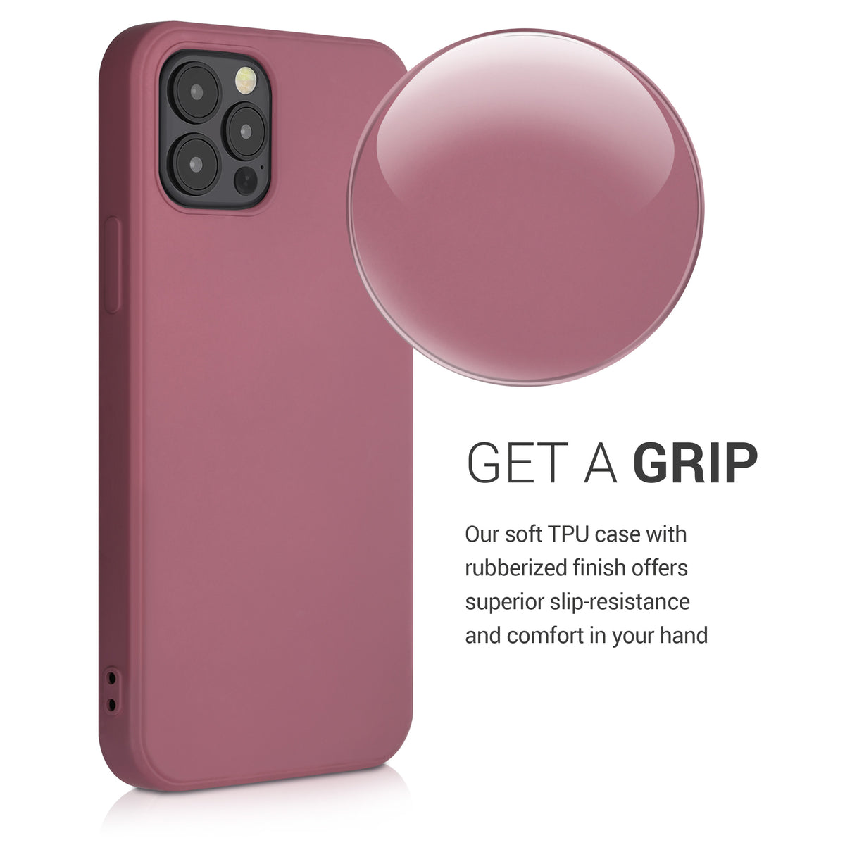kwmobile Case Compatible with Apple iPhone 12 / iPhone 12 Pro - Protective Cover for Wireless Charging - Case