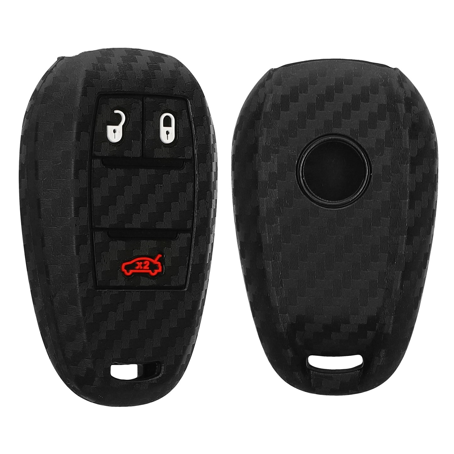 kwmobile Car Key Cover compatible with Alfa Romeo 3-Button Smart Key - Key Fob Cover Italy Stripes Black