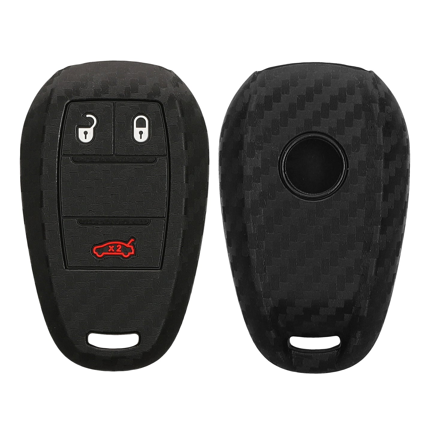 kwmobile Car Key Cover compatible with Alfa Romeo 3-Button Smart Key - Key Fob Cover Italy Stripes Black