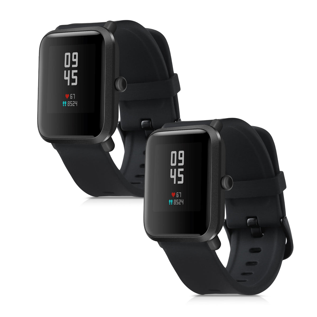 kwmobile 2x Uhrenarmband für Huami Amazfit Bip S / Bip S Lite Armband - Fitnesstracker Band Set aus Silikon