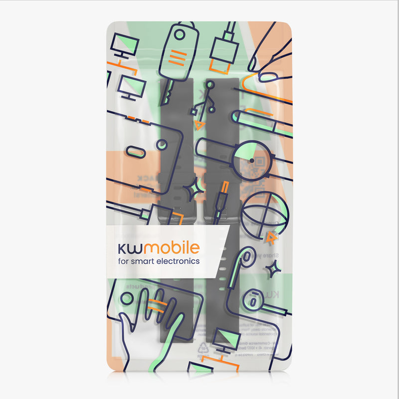 kwmobile 2x Uhrenarmband für Huami Amazfit Bip S / Bip S Lite Armband - Fitnesstracker Band Set aus Silikon