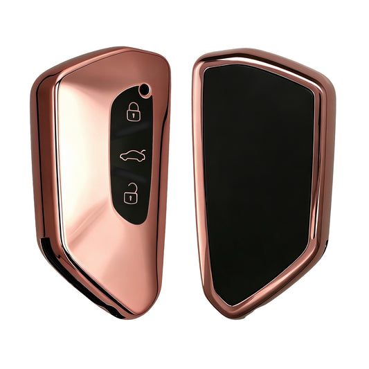 kwmobile Car Key Cover Compatible with VW Golf 8 3-Button Car Key - Silicone Cover