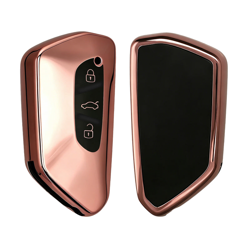kwmobile Car Key Cover Compatible with VW Golf 8 3-Button Car Key - Silicone Cover
