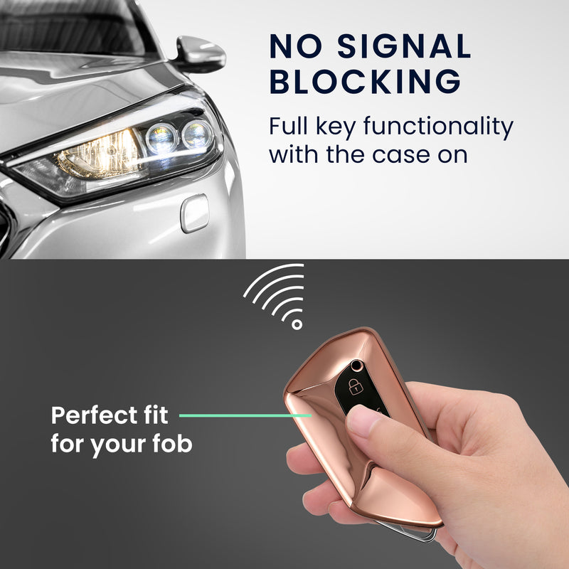 kwmobile Car Key Cover Compatible with VW Golf 8 3-Button Car Key - Silicone Cover