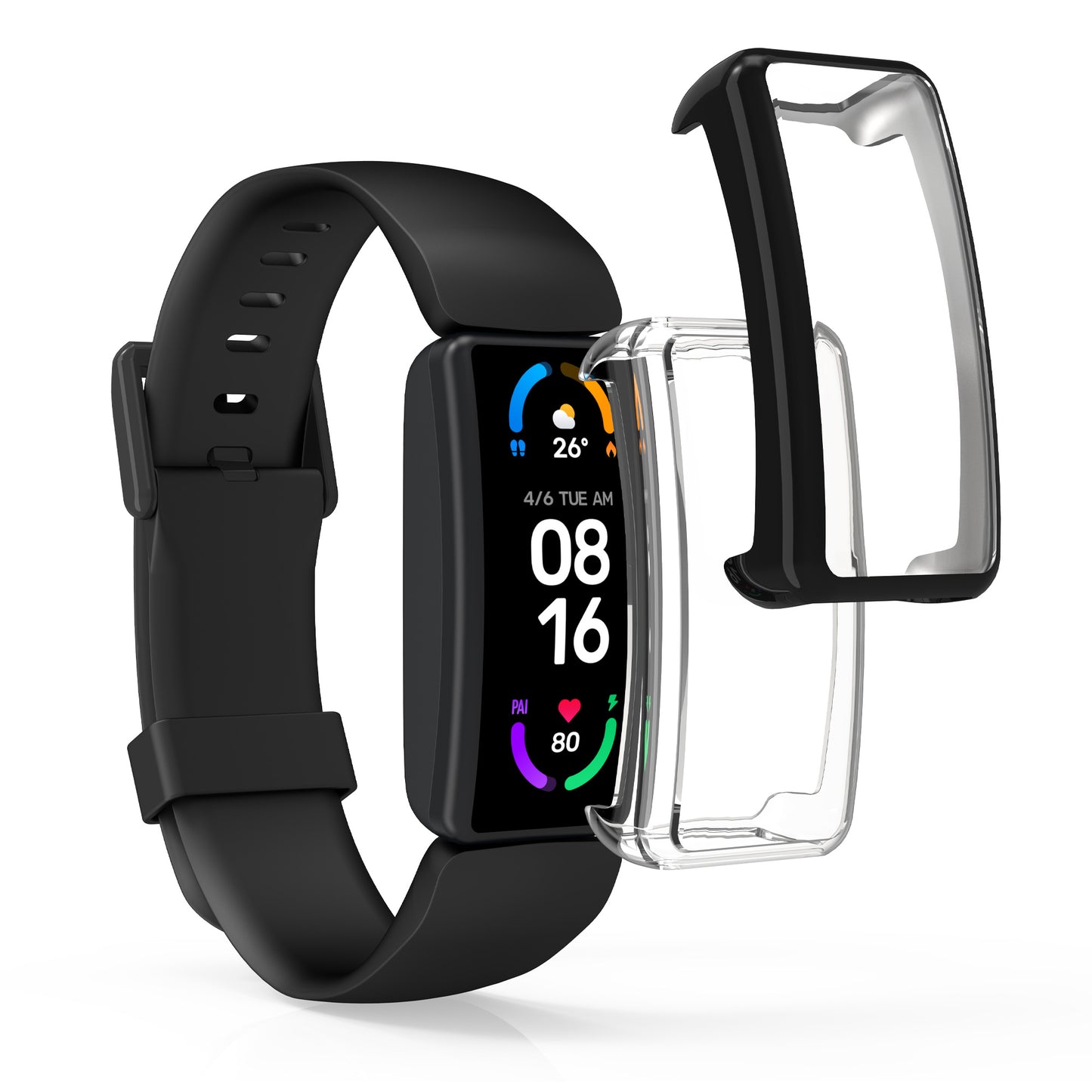 kwmobile Protective Case for Fitbit Inspire 3 / Inspire 2 / Ace 3 Full Body Display Cover Set