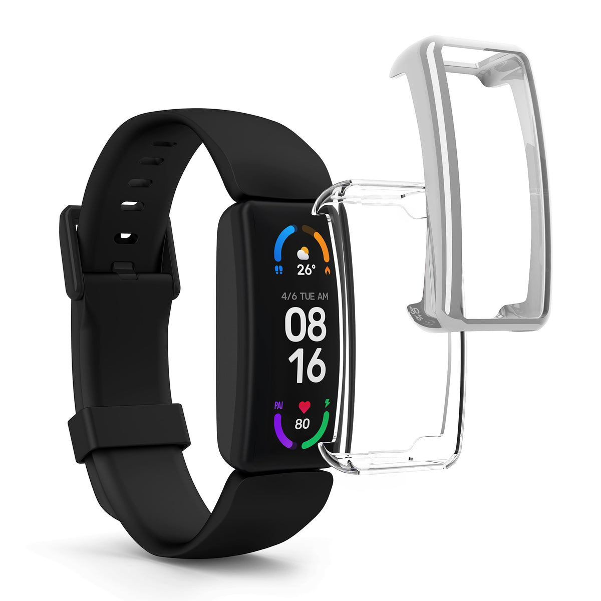 kwmobile Protective Case for Fitbit Inspire 3 / Inspire 2 / Ace 3 Full Body Display Cover Set