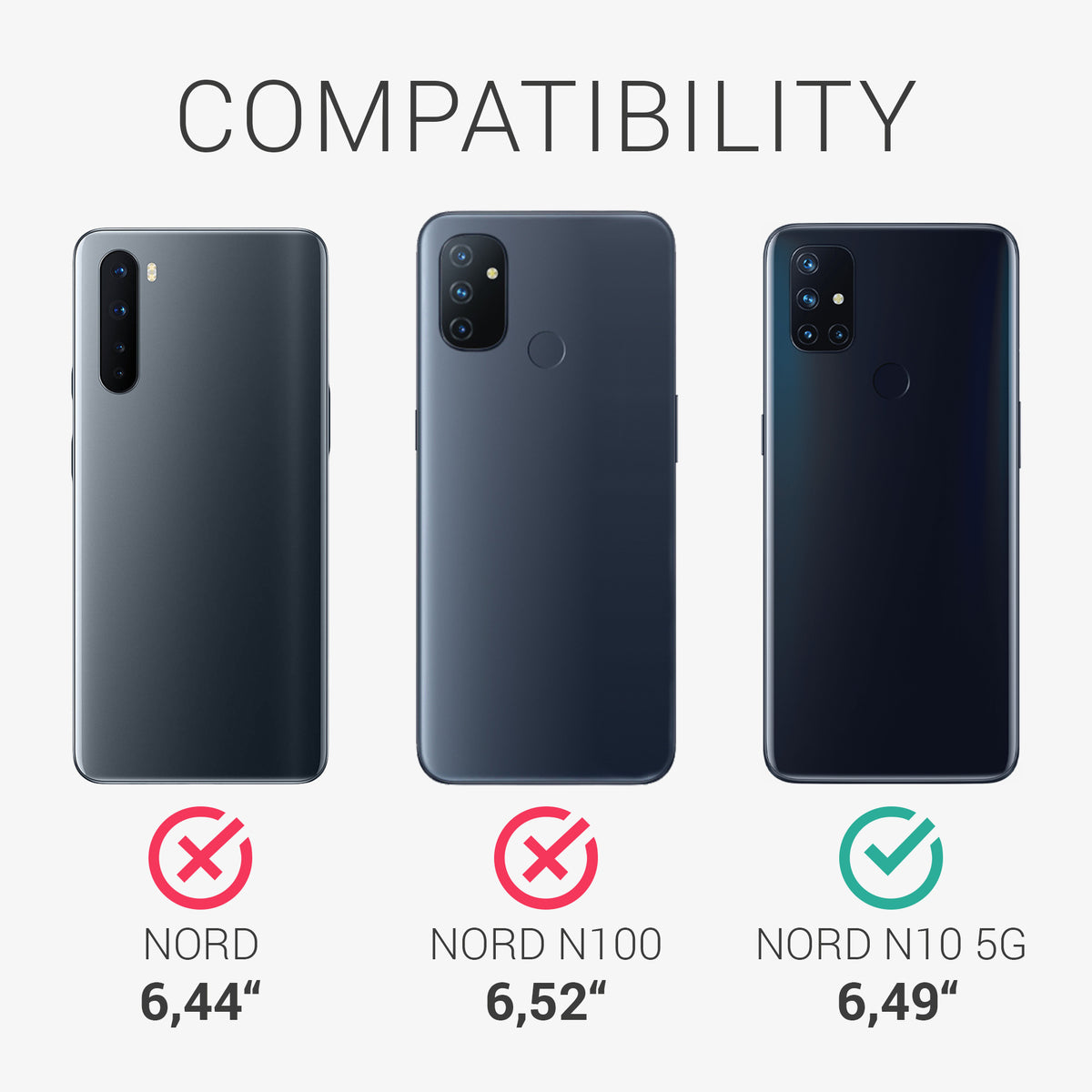 kwmobile Cell Phone Case for OnePlus Nord N10 5G - Silicone Case - Wireless Charging - Protective Cover
