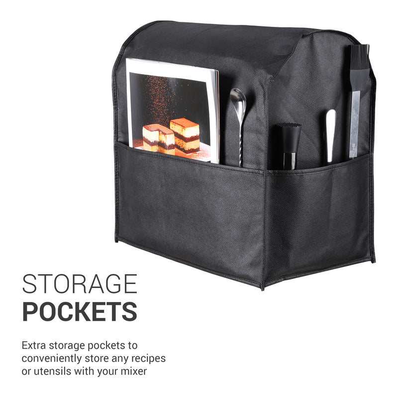 kwmobile Cover compatible with KitchenAid 4.3-4.8 liter - with 3 Pockets - Stand Mixer Dust Cover