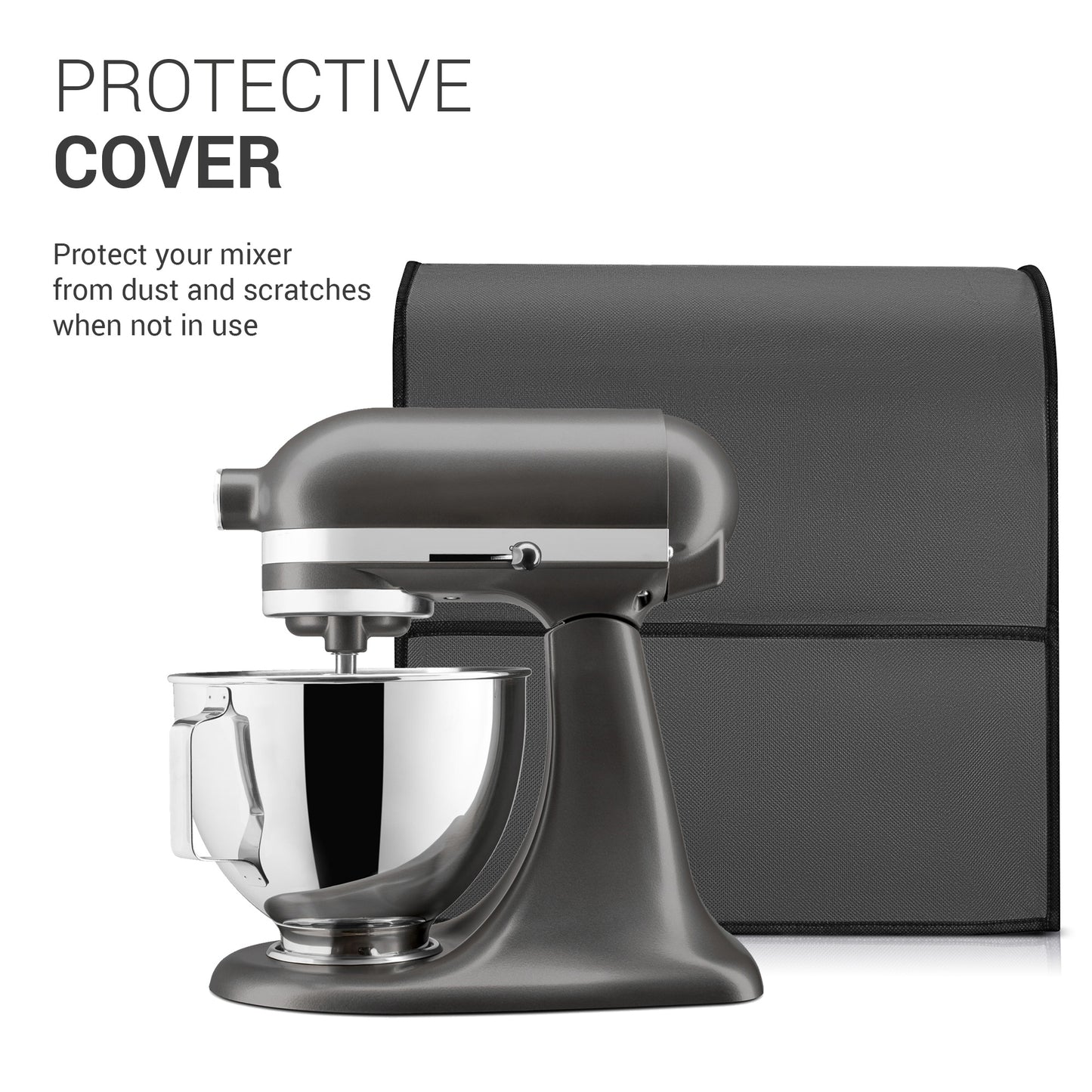 kwmobile Cover compatible with KitchenAid 4.3-4.8 liter - with 3 Pockets - Stand Mixer Dust Cover