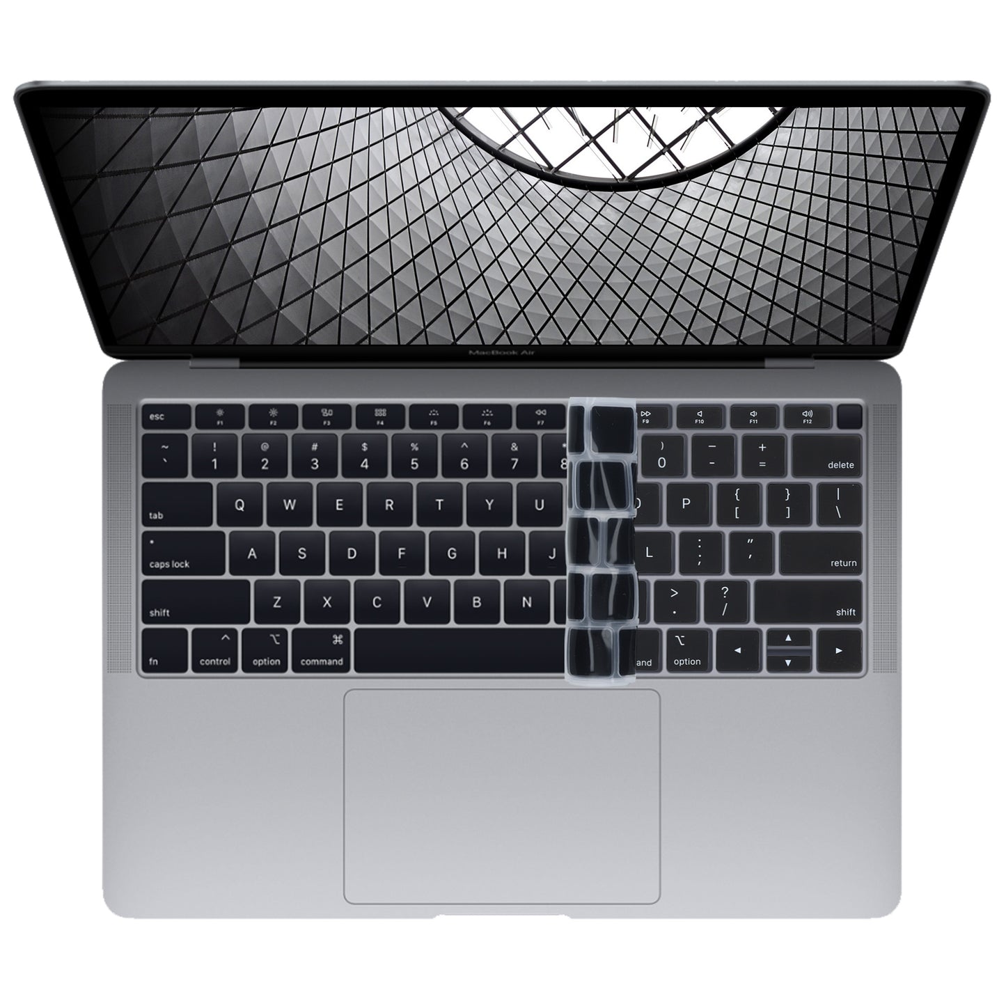 kwmobile Tastaturschutz für Apple MacBook Air 13’’ 2018 2019 2020 A1932 - QWERTY US Keyboard Cover Abdeckung - Schwarz