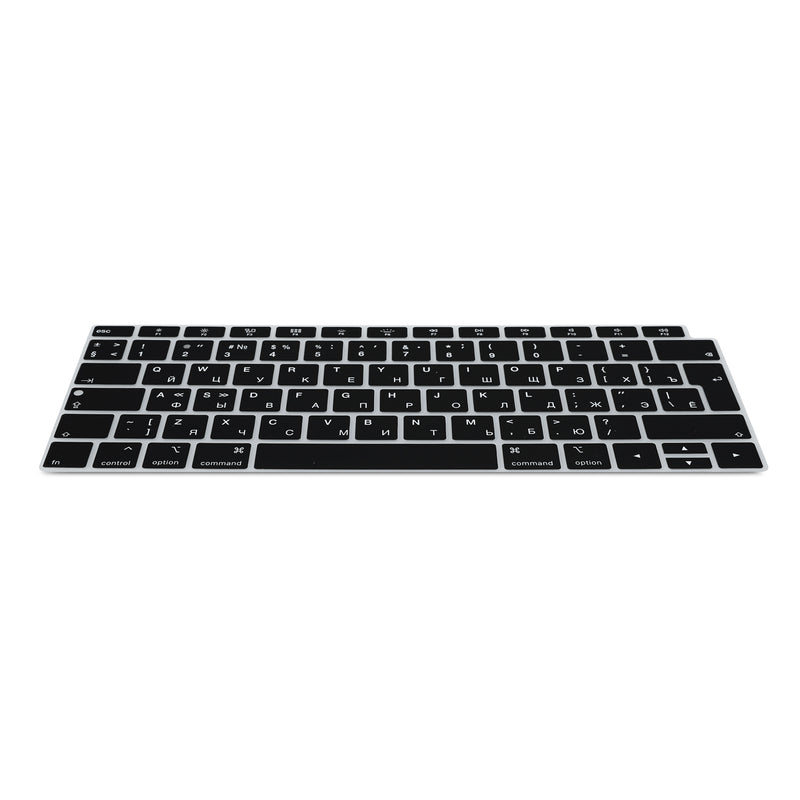 kwmobile Silikon Tastaturschutz für Apple MacBook Air 13" 2018 2019 2020 A1932 - QWERTY Russisch Keyboard Cover Abdeckung - Schwarz Schwarz  