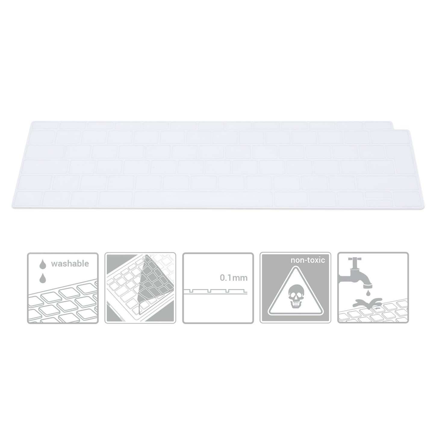 kwmobile Tastaturschutz AZERTY (Frankreich Belgien) kompatibel mit Apple MacBook Air 13’’ 2018 2019 2020 A1932