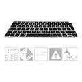 kwmobile Tastaturschutz QWERTY (Spanien) kompatibel mit Apple MacBook Air 13’’ 2018 2019 2020 A1932 - Schwarz