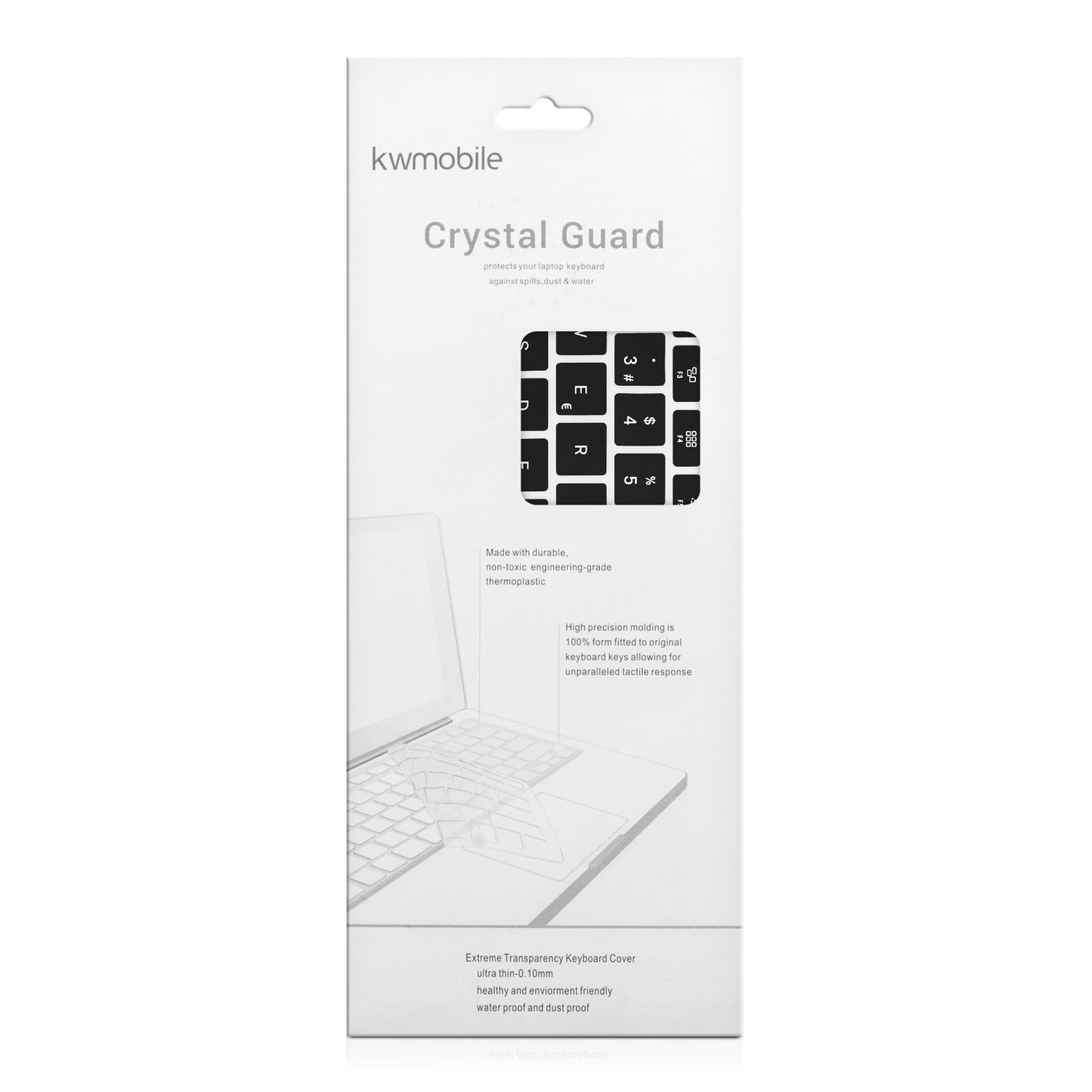 kwmobile Tastaturschutz QWERTY (Spanien) kompatibel mit Apple MacBook Air 13’’ 2018 2019 2020 A1932 - Schwarz
