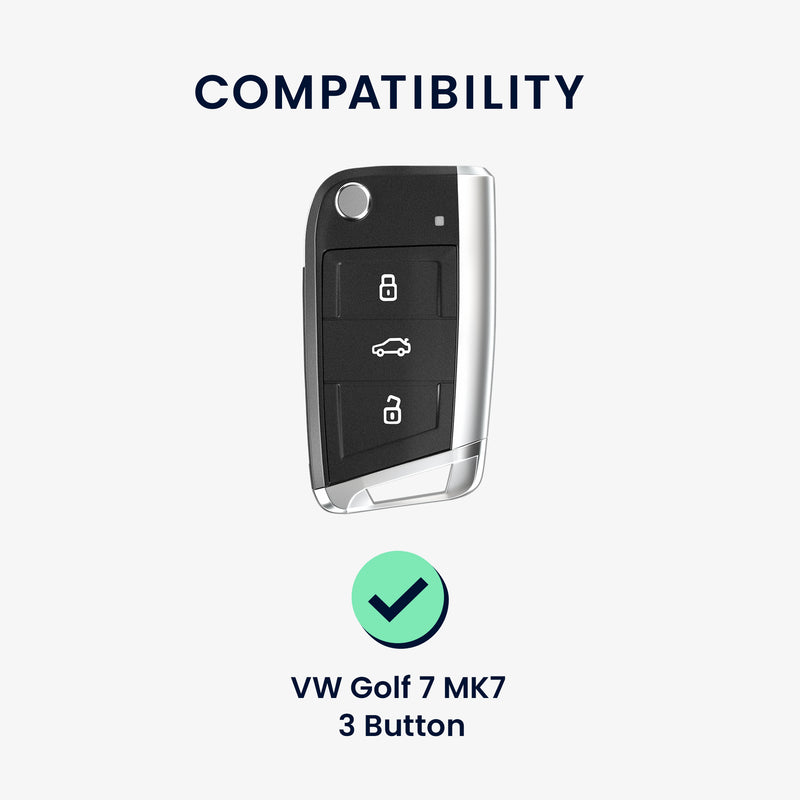 VW Golf 7 MK7 3-Button TPU Car Key Cover Leather Look