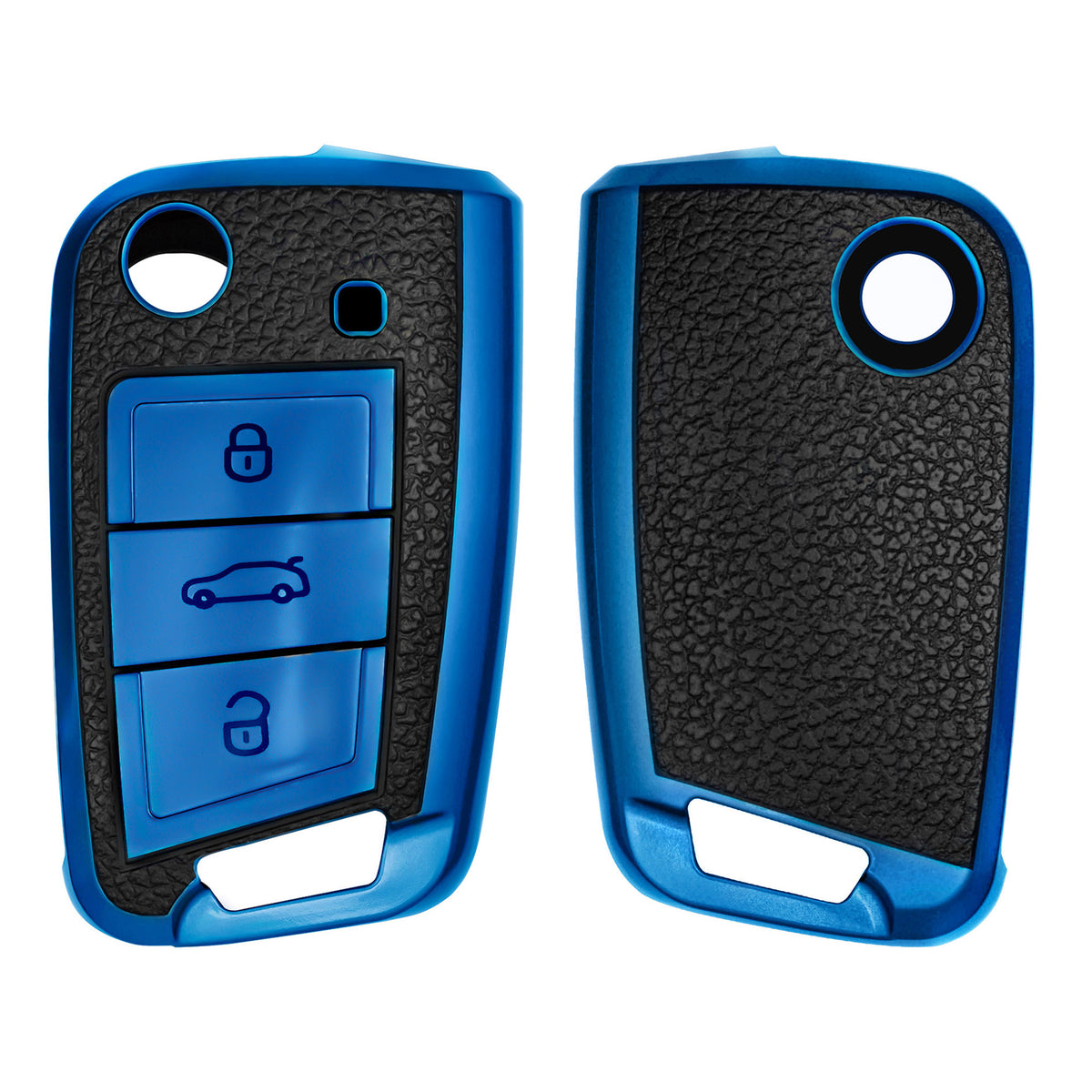 VW Golf 7 MK7 3-Button TPU Car Key Cover Leather Look